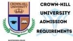 Crown-Hill University admission requirements 2025/2026