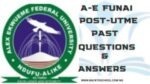 FUNAI Post-UTME Past Questions | Free Download