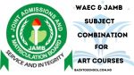 JAMB Subject Combination for Arts Courses