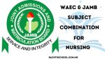 JAMB Subject Combination for Nursing 2026/2027